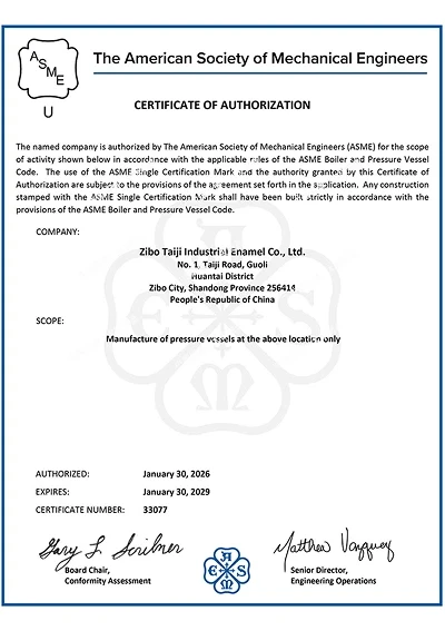 American ASME Certified
