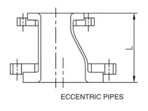 Glass-Lined Eccentric Flanged Fitting